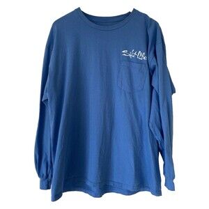 Salt Life Fishing Outdoor "Hook, Line and Sinker" Long Sleeve Tee X-Large Blue